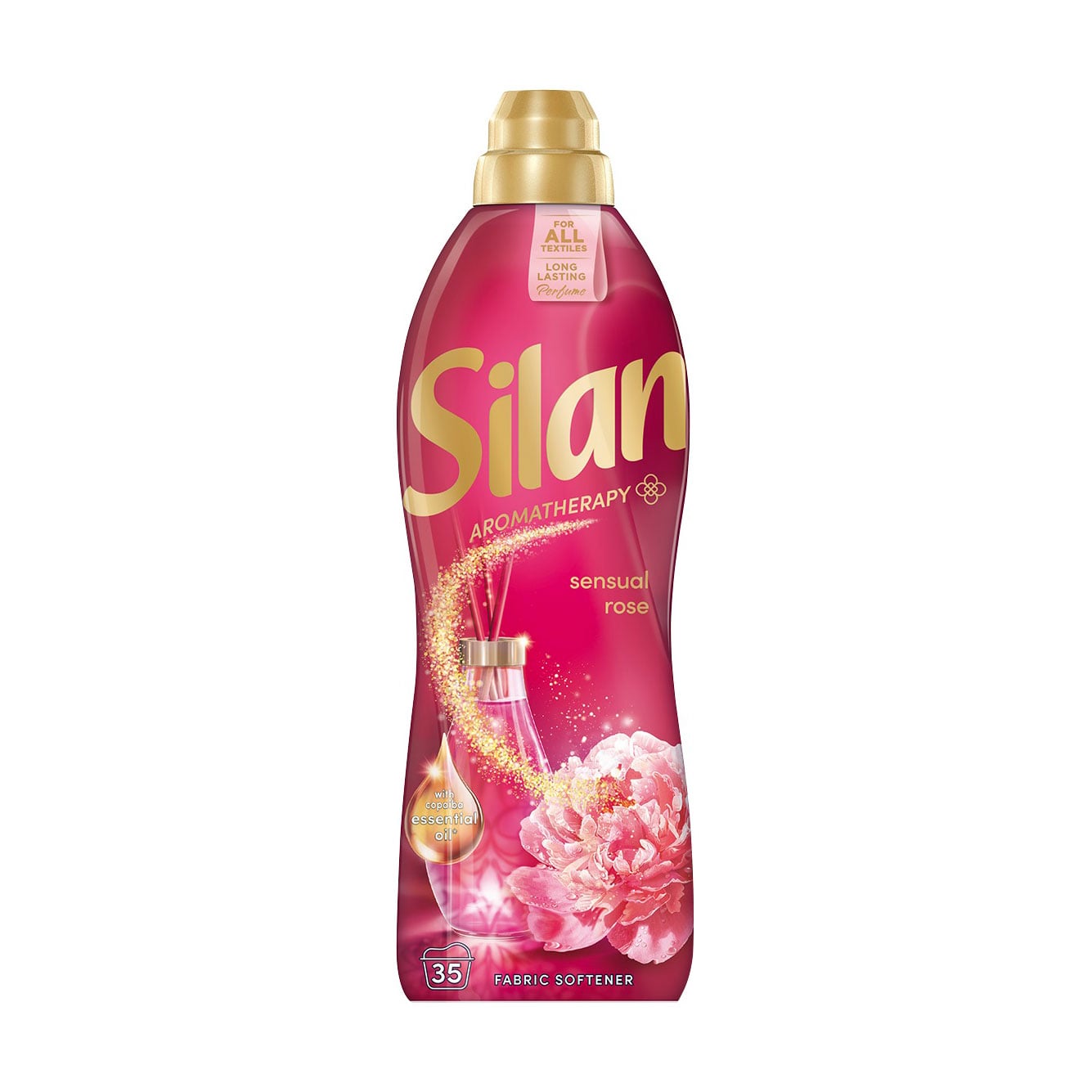 Ополіскувач-кондиціонер для білизни Silan Aromatherapy Sensual Rose, 35 циклів прання, 770 мл